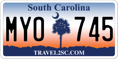 SC license plate MYO745