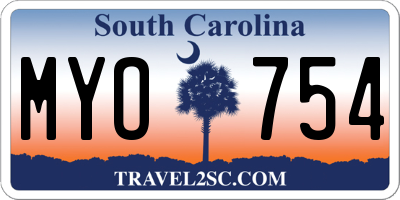 SC license plate MYO754