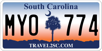 SC license plate MYO774