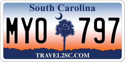 SC license plate MYO797