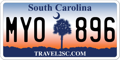 SC license plate MYO896