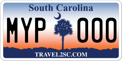 SC license plate MYP000