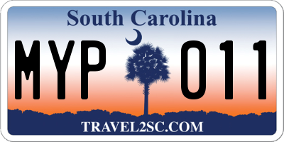 SC license plate MYP011