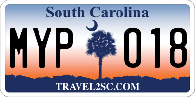 SC license plate MYP018