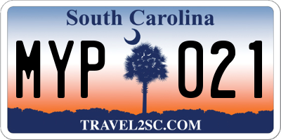 SC license plate MYP021