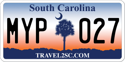 SC license plate MYP027