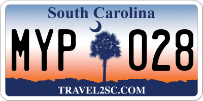 SC license plate MYP028