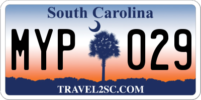 SC license plate MYP029