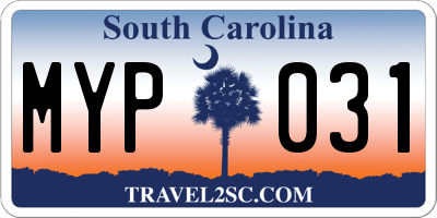 SC license plate MYP031