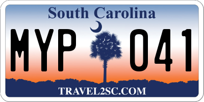 SC license plate MYP041