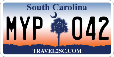 SC license plate MYP042