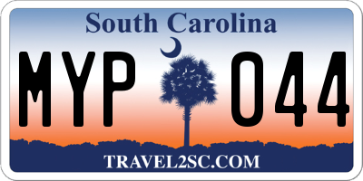 SC license plate MYP044