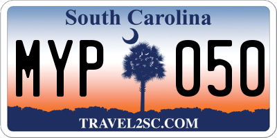 SC license plate MYP050