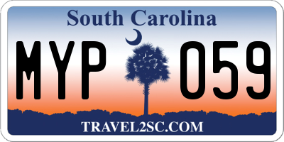 SC license plate MYP059