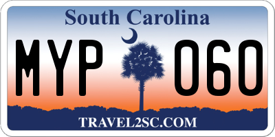 SC license plate MYP060