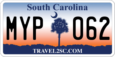 SC license plate MYP062