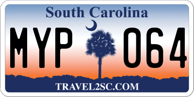 SC license plate MYP064