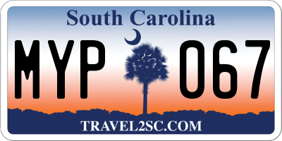 SC license plate MYP067