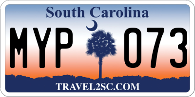 SC license plate MYP073