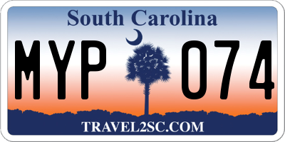 SC license plate MYP074