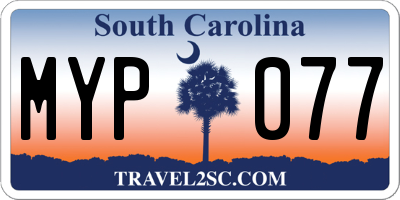 SC license plate MYP077