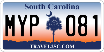 SC license plate MYP081