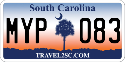 SC license plate MYP083