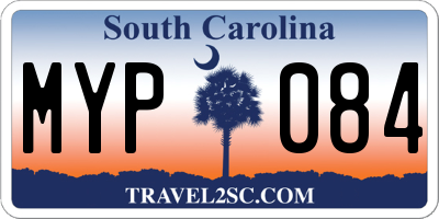 SC license plate MYP084