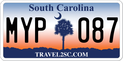SC license plate MYP087