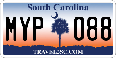 SC license plate MYP088