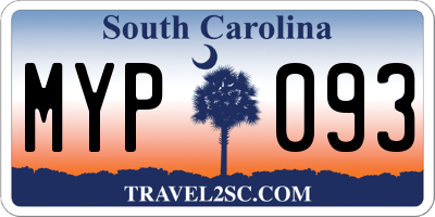 SC license plate MYP093