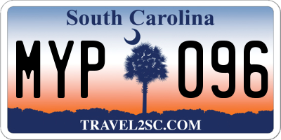 SC license plate MYP096