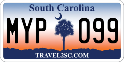 SC license plate MYP099