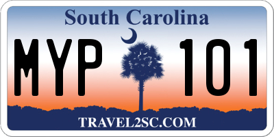 SC license plate MYP101
