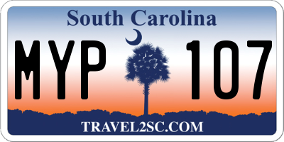SC license plate MYP107