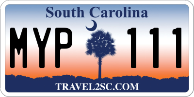 SC license plate MYP111