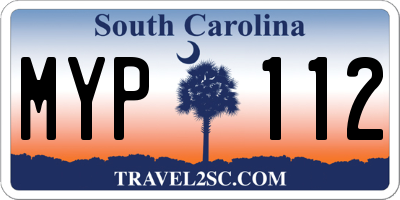 SC license plate MYP112