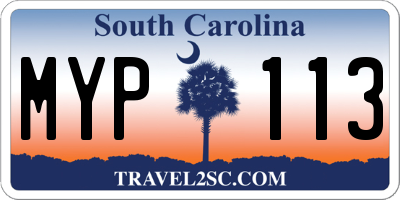 SC license plate MYP113