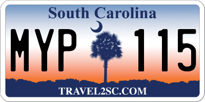 SC license plate MYP115
