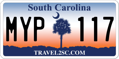 SC license plate MYP117