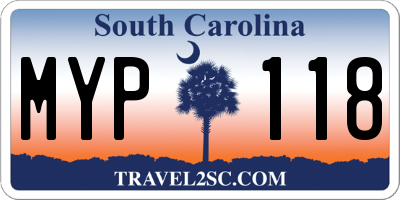 SC license plate MYP118