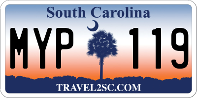 SC license plate MYP119