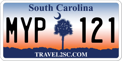 SC license plate MYP121