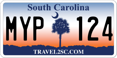 SC license plate MYP124
