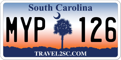 SC license plate MYP126