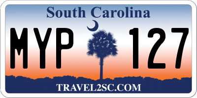 SC license plate MYP127