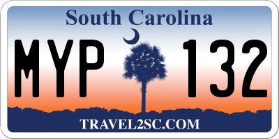 SC license plate MYP132