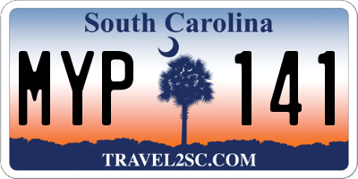 SC license plate MYP141
