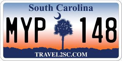 SC license plate MYP148