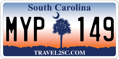 SC license plate MYP149